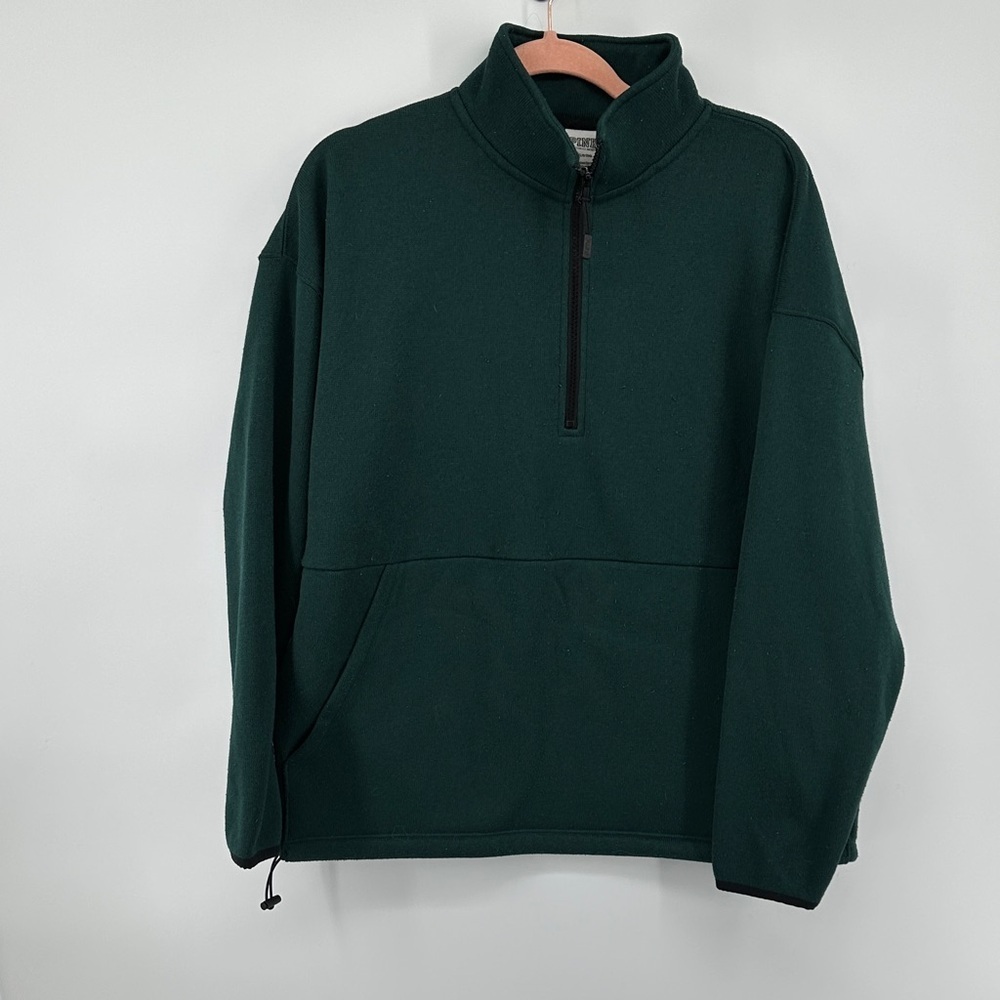 Victoria's Secret Athleisure Cozy Comfort Wear Dark Green Zip-Up Sweater SzL